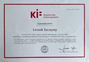Zaswiadczenie_Krajowa_Izba_Fizjoterapeutow